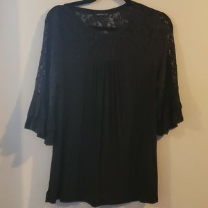 Never Worn Black Blouse with Lace Top